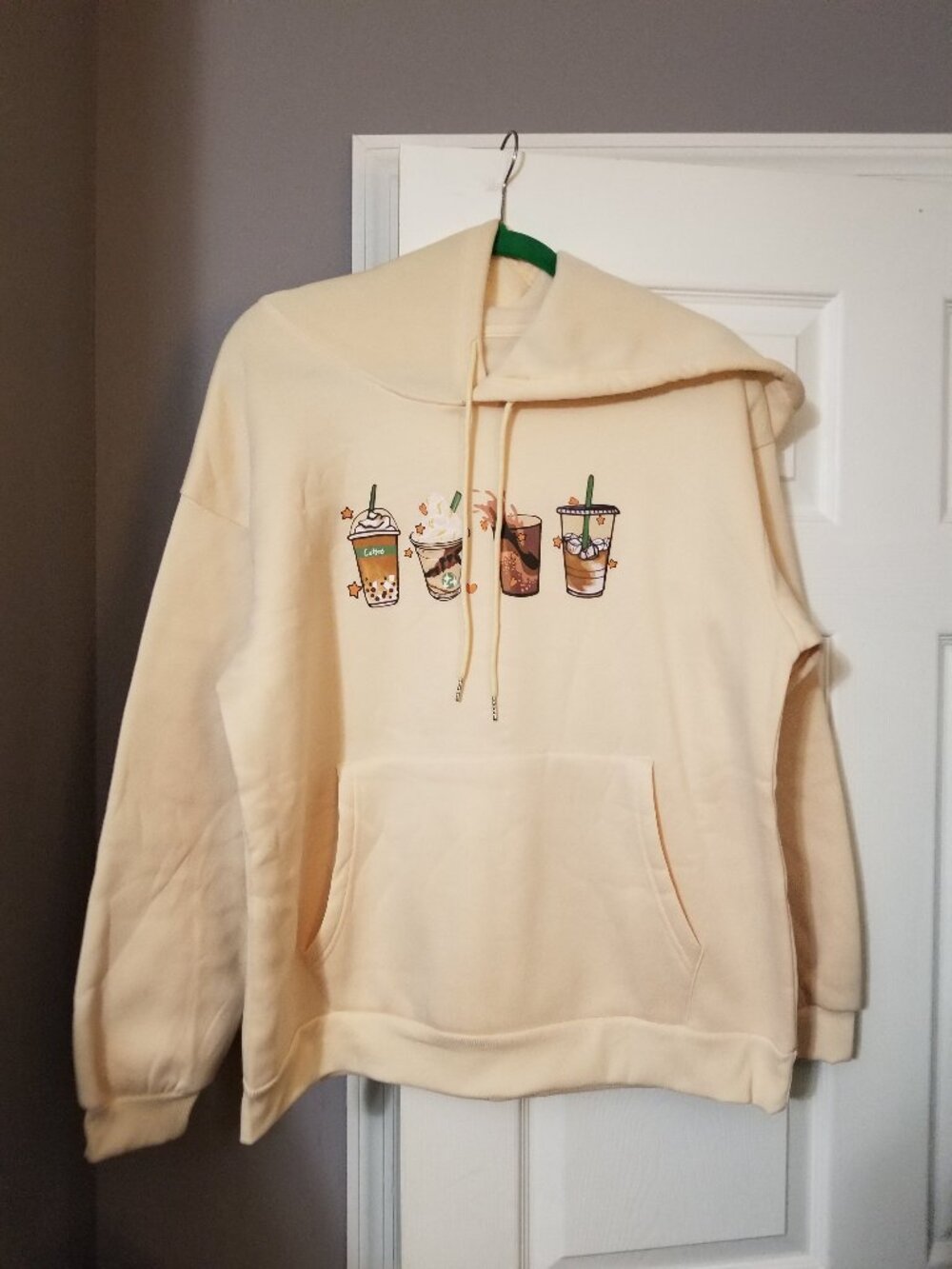 NWOT SHEIN Apricot Coffee-Cup-Hoodie